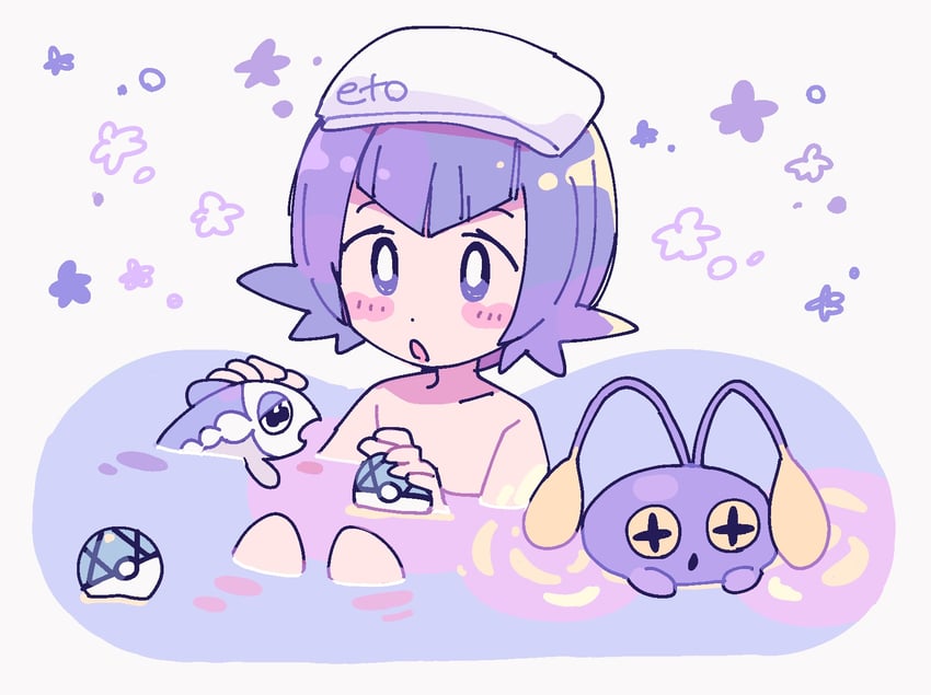 lana, wishiwashi, and chinchou (pokemon and 1 more) drawn by remoooon