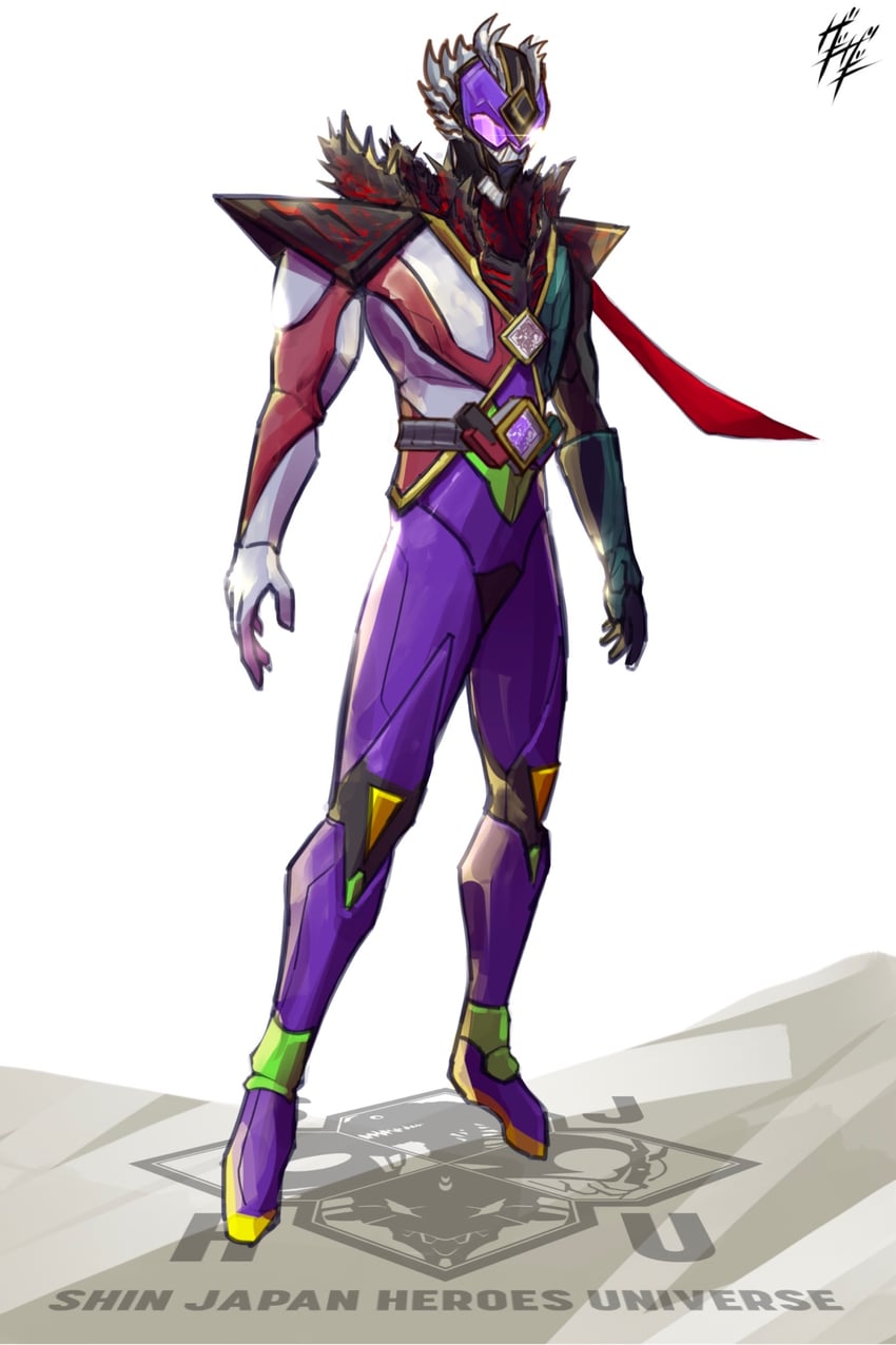 godzilla, eva 01, kamen rider 1, ultraman, and kamen rider metsuboujinrai (neon genesis evangelion and 10 more) drawn by zagizagi