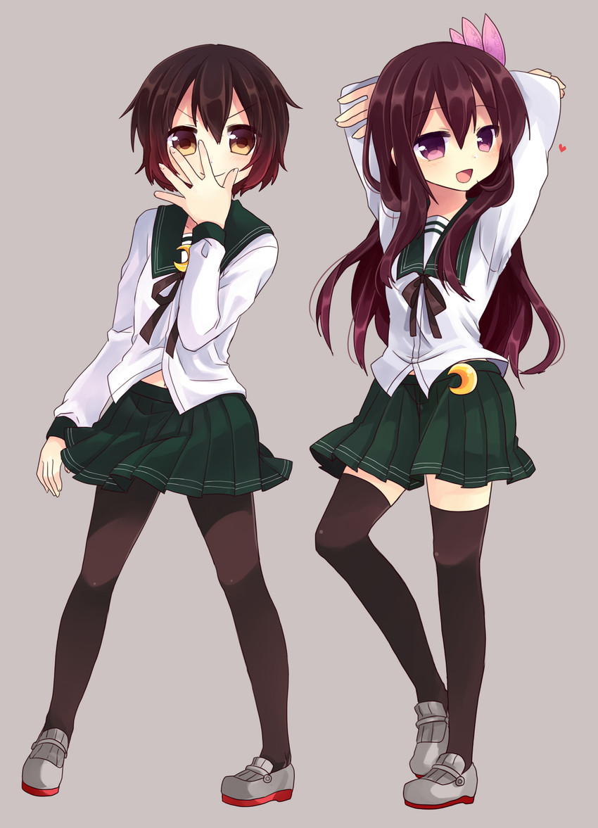 mutsuki and kisaragi (kantai collection and 1 more) drawn by nagasioo