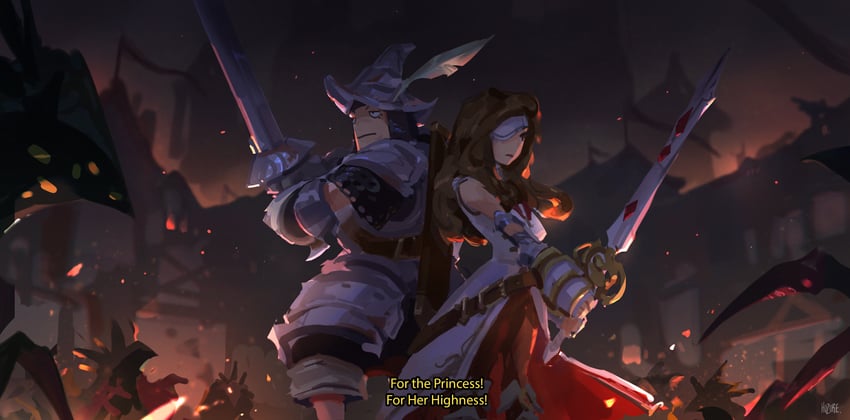 beatrix and adelbert steiner (final fantasy and 1 more) drawn by hozure