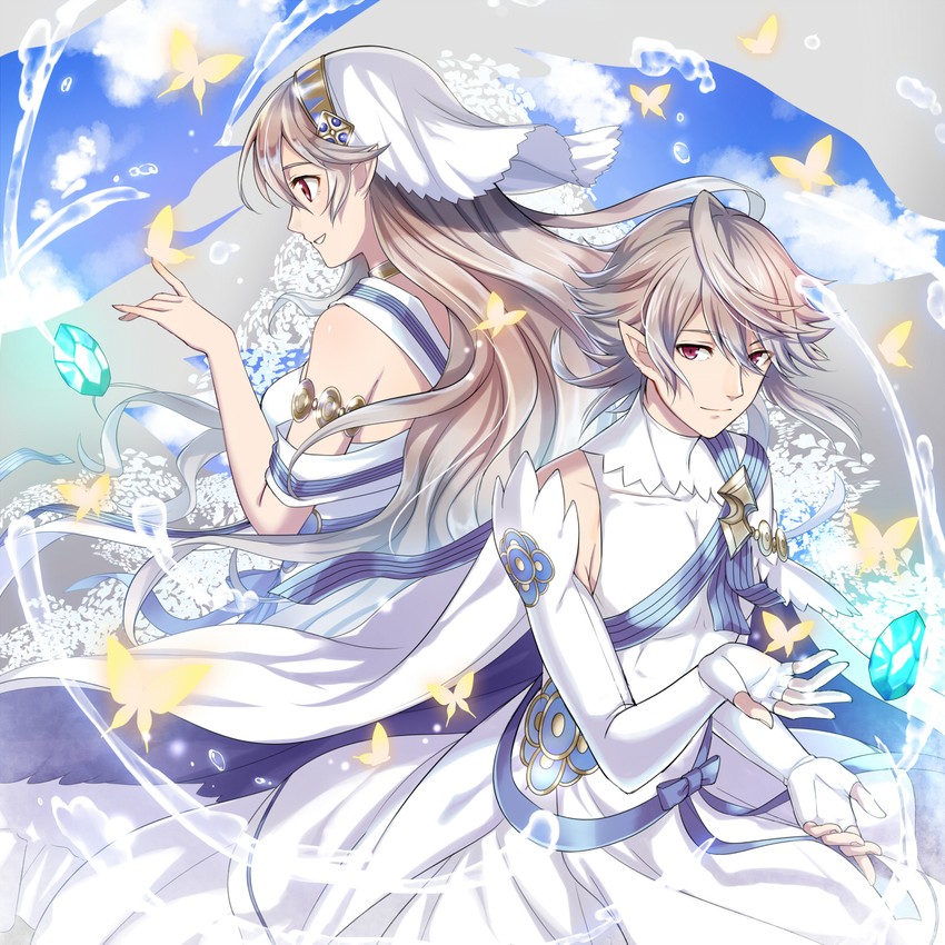 female corrin and male corrin (fire emblem and 2 more) drawn by shinkanoshin