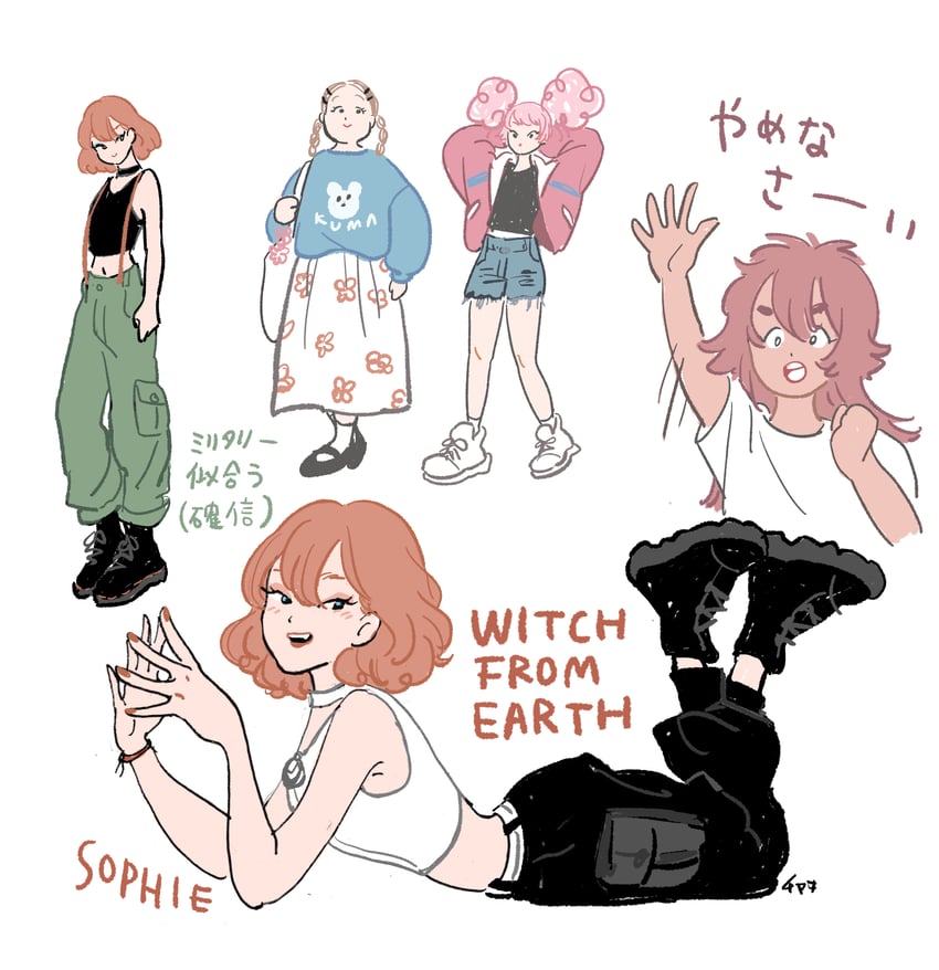 suletta mercury, chuatury panlunch, lilique kadoka lipati, and sophie pulone (gundam and 1 more) drawn by chaki_(chackiin)