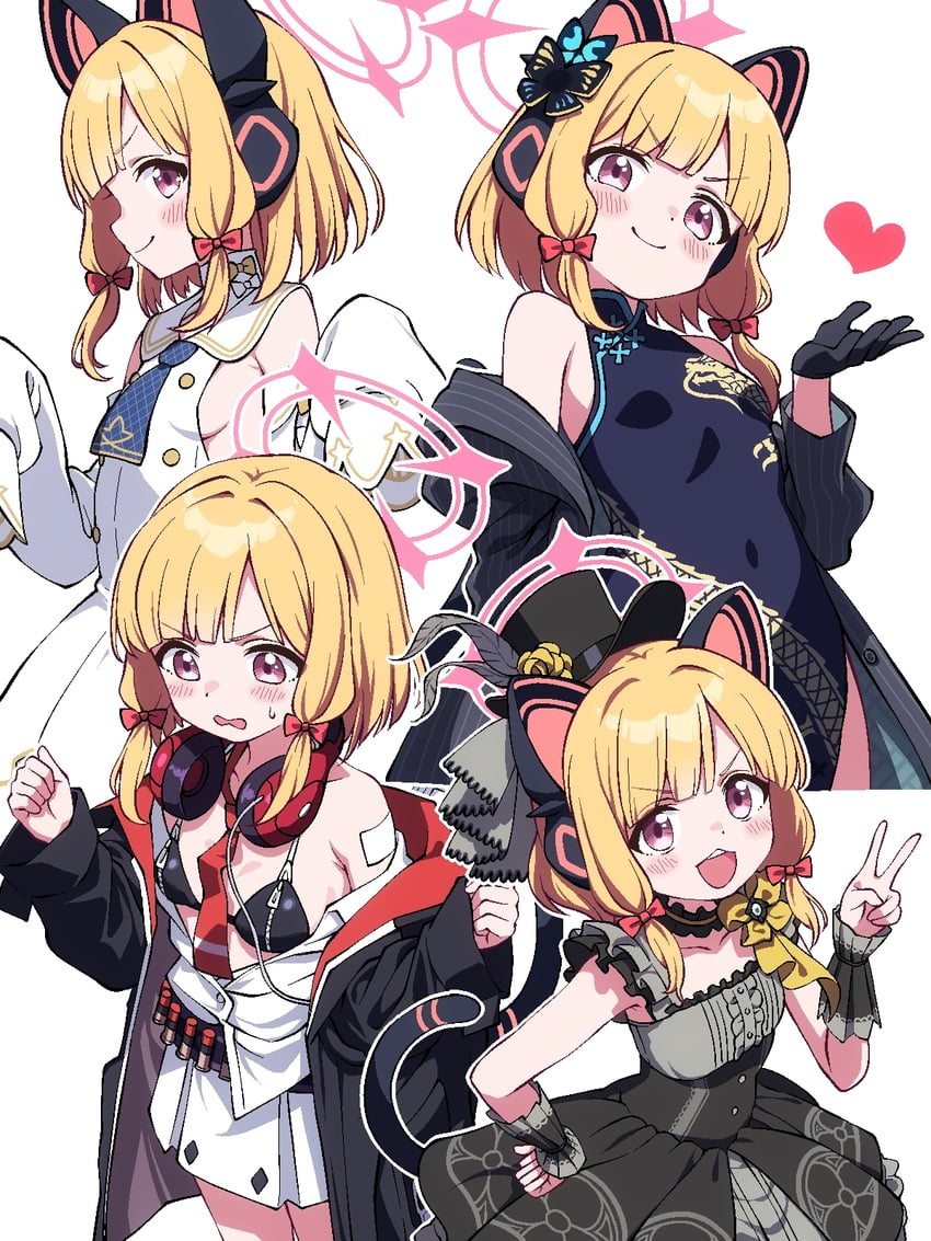 mari, kisaki, momoi, seia, and eimi (blue archive) drawn by buta_(dhakaoat)