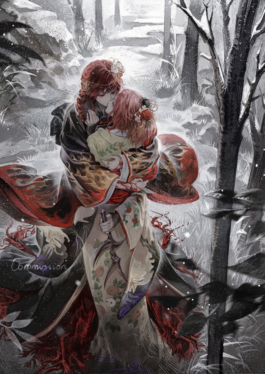 melina and red-haired tarnished (elden ring) drawn by kwiaty_k
