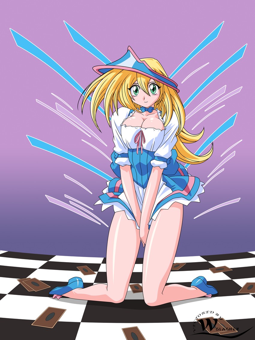 dark magician girl and alice (yu-gi-oh! and 1 more) drawn by wslasher