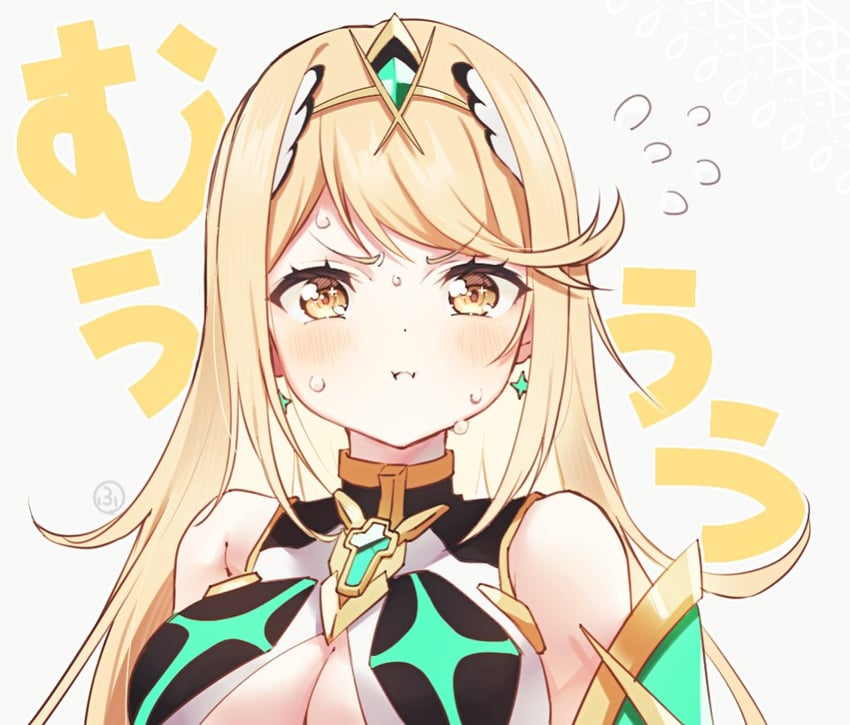 mythra (xenoblade chronicles and 1 more) drawn by sephikowa