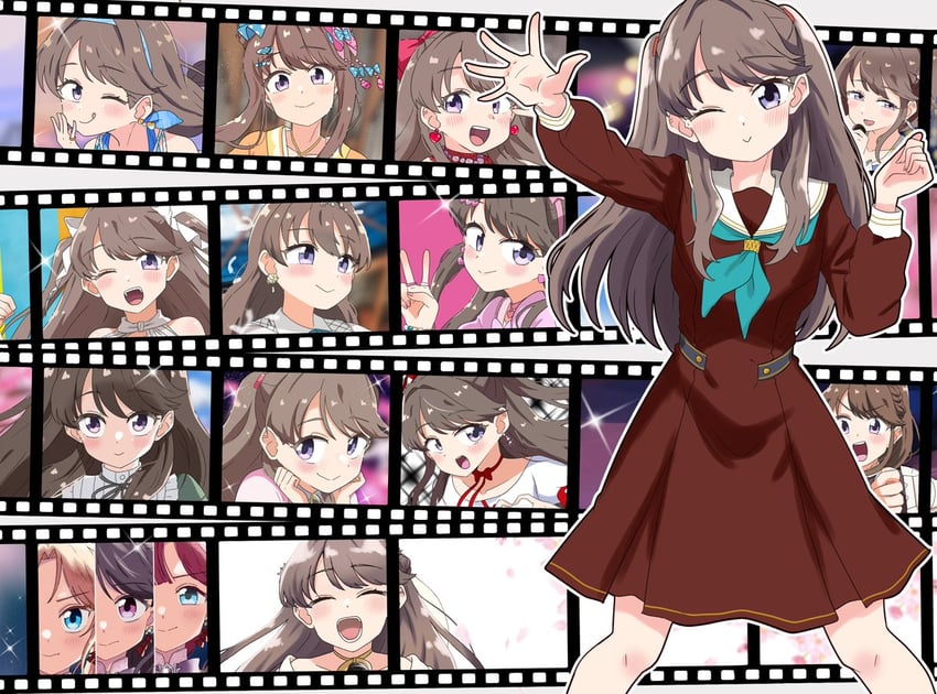 fujishima megumi, osawa rurino, and anyoji hime (love live! and 1 more) drawn by kanzaki_gou