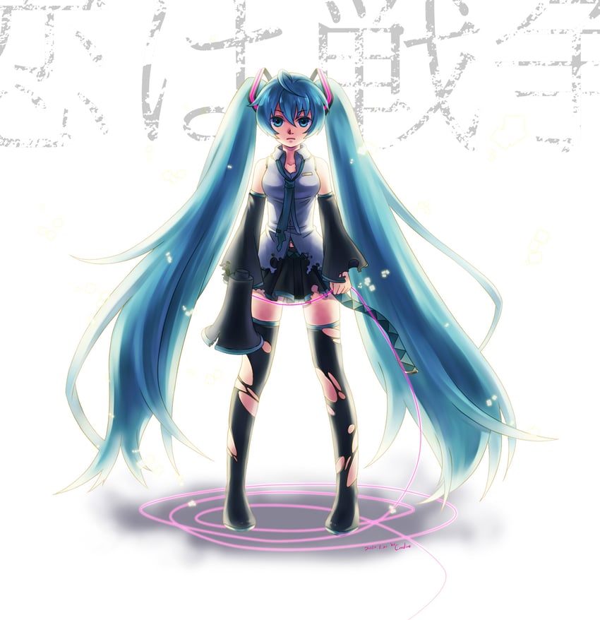 hatsune miku (vocaloid and 1 more) drawn by crodire