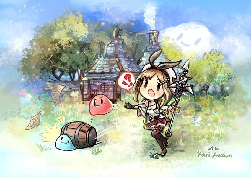 reisalin stout and puni (atelier and 2 more) drawn by kari_avalon