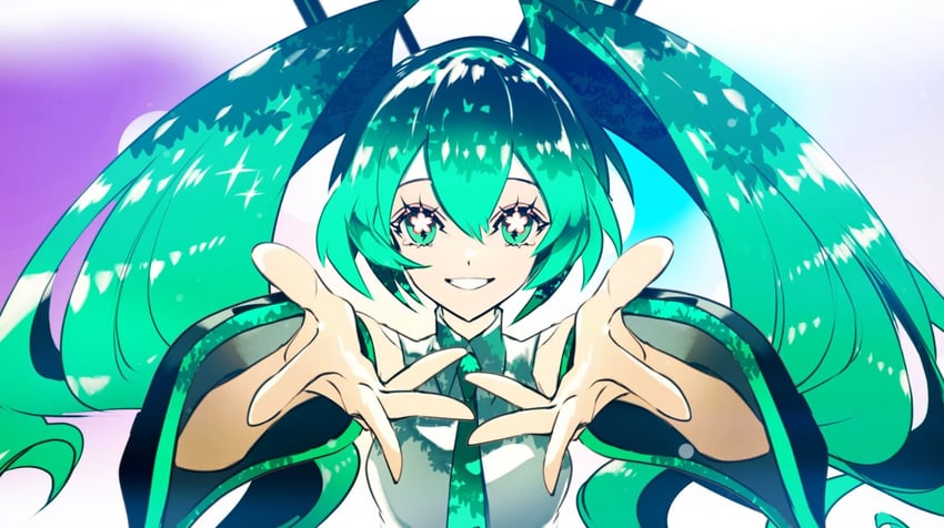 hatsune miku (vocaloid and 1 more) drawn by manbou_no_ane