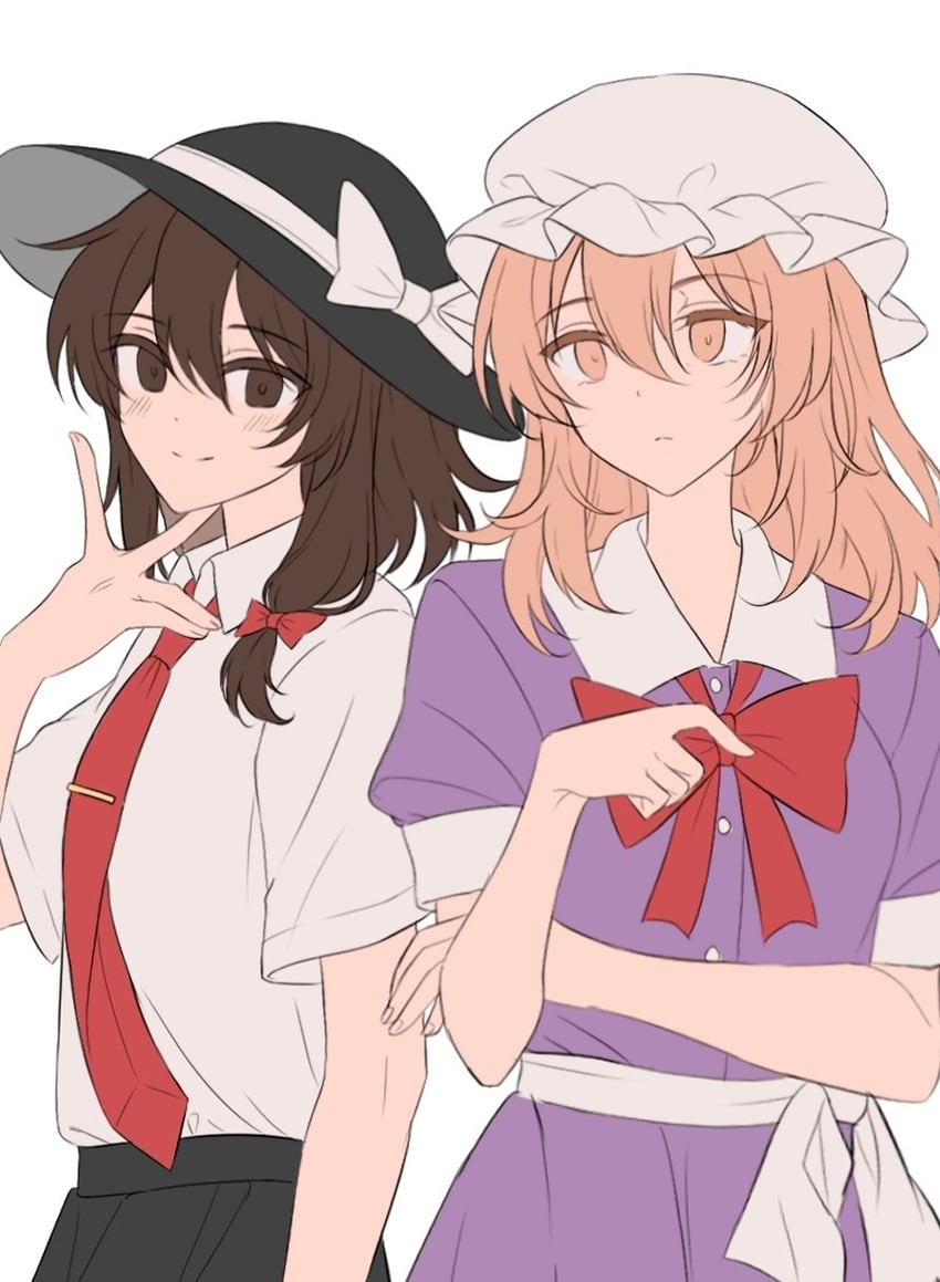 usami renko and maribel hearn (touhou) drawn by hakubo_(usgr_0)