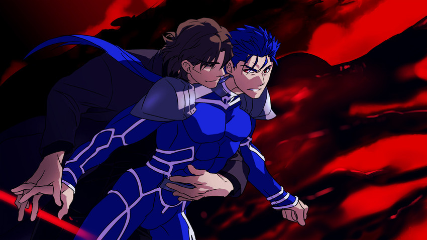 cu chulainn and kotomine kirei (fate and 1 more) drawn by kon_manatsu