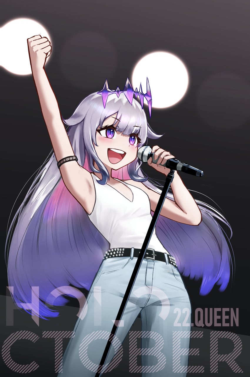 koseki bijou and freddie mercury (hololive and 2 more) drawn by radi_(pixiv_88192217)