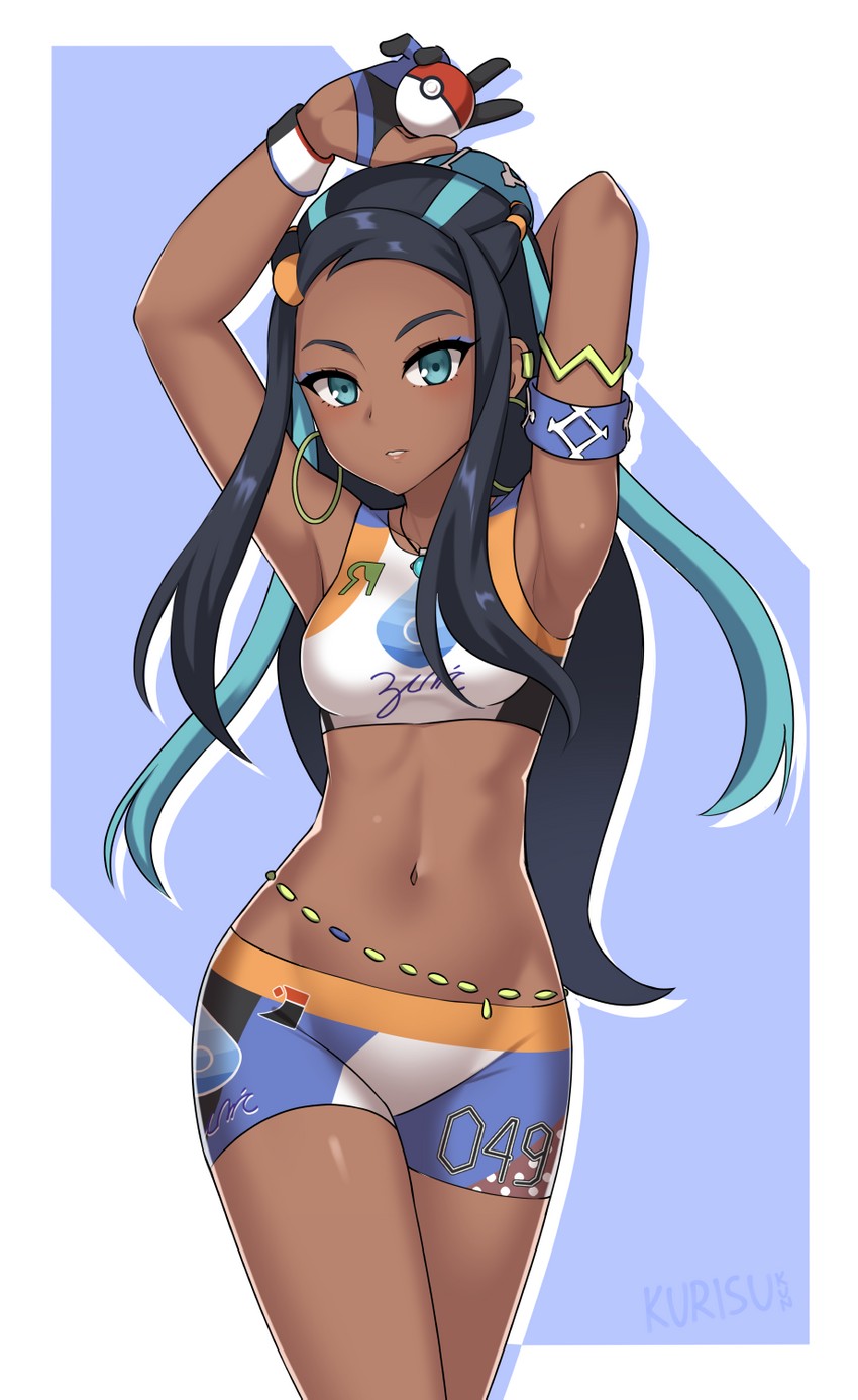 nessa (pokemon and 1 more) drawn by kurisu-kun