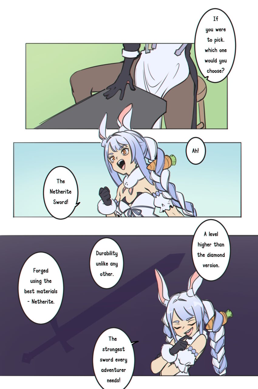 usada pekora and kaela kovalskia (hololive and 1 more) drawn by yoruny