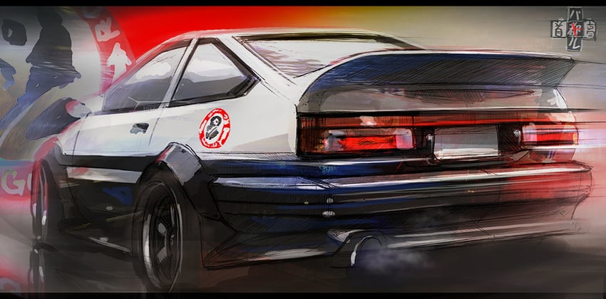 rolling guy no1 (shutokou battle) drawn by kihuzinz