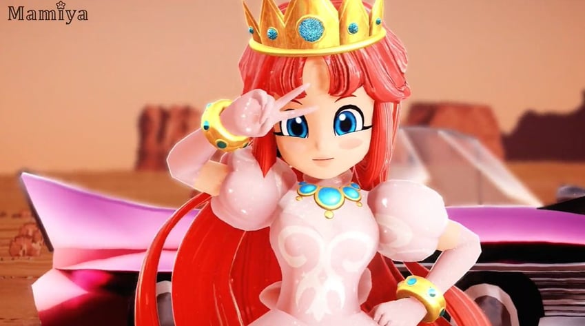 princess shokora (wario land and 1 more) drawn by mamiya_(youtube)