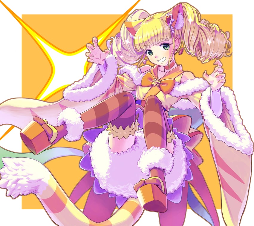 hiramitsu hinata and cure sparkle (precure and 1 more) drawn by shrimp1634
