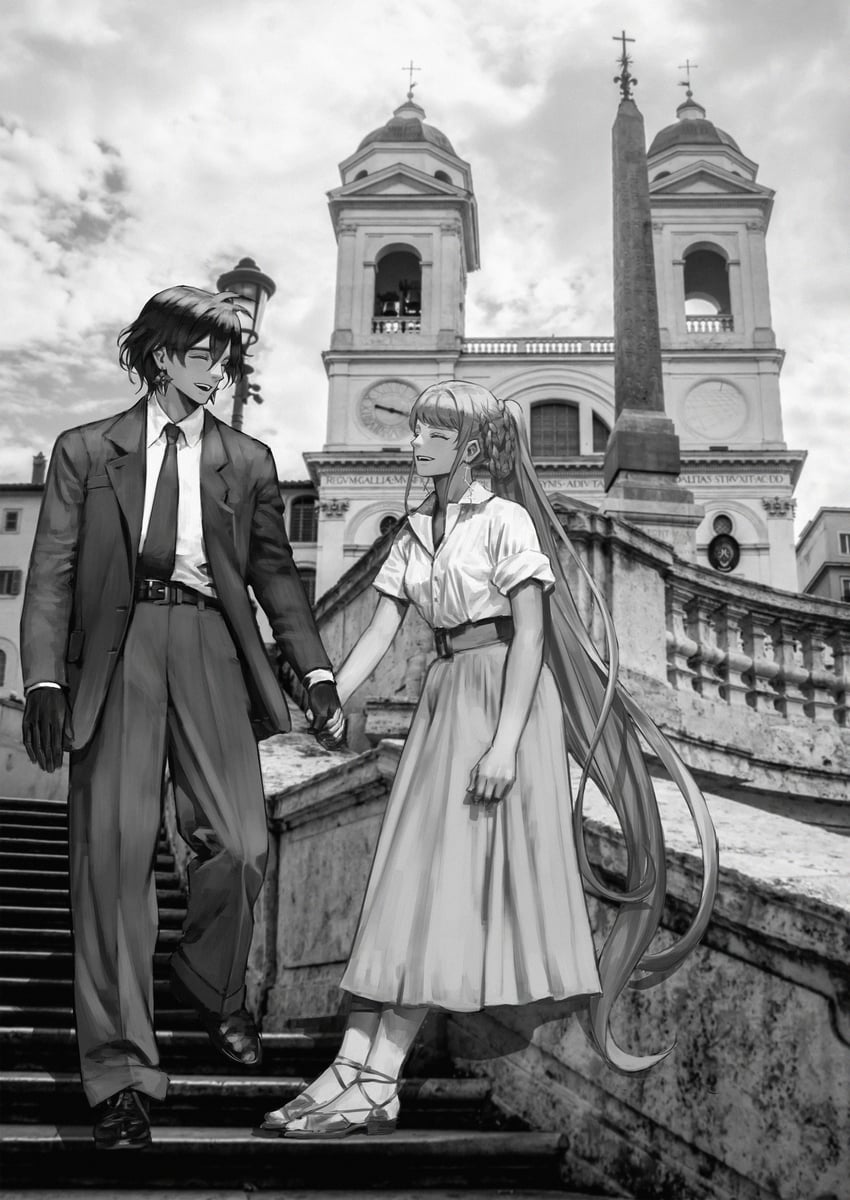 constantine xi, johanna, princess ann, and joe bradley (fate and 2 more) drawn by dnstar_1019
