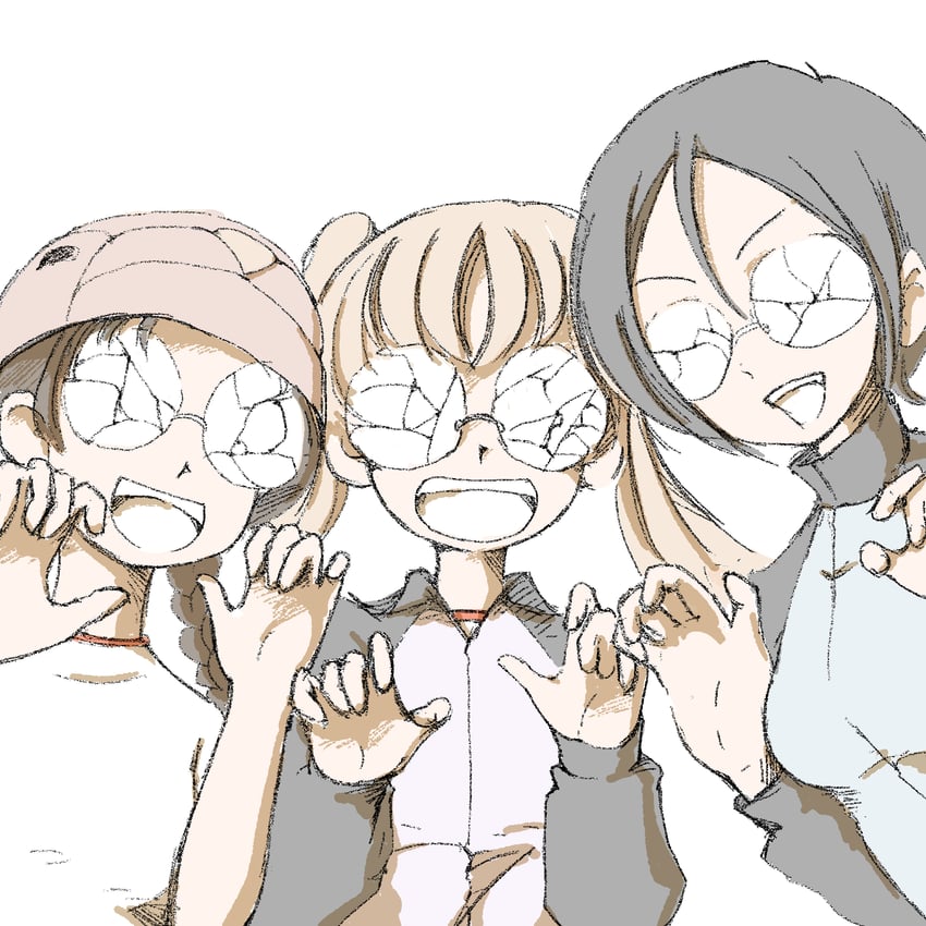 fukuda haru, oono aya, and rumi (girls und panzer) drawn by ebitama_(ebitamamix)