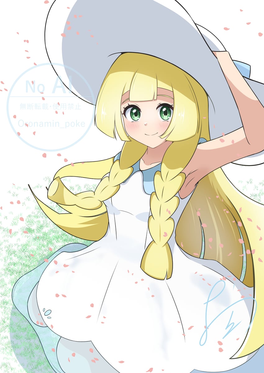 lillie (pokemon and 1 more) drawn by oronamin_poke