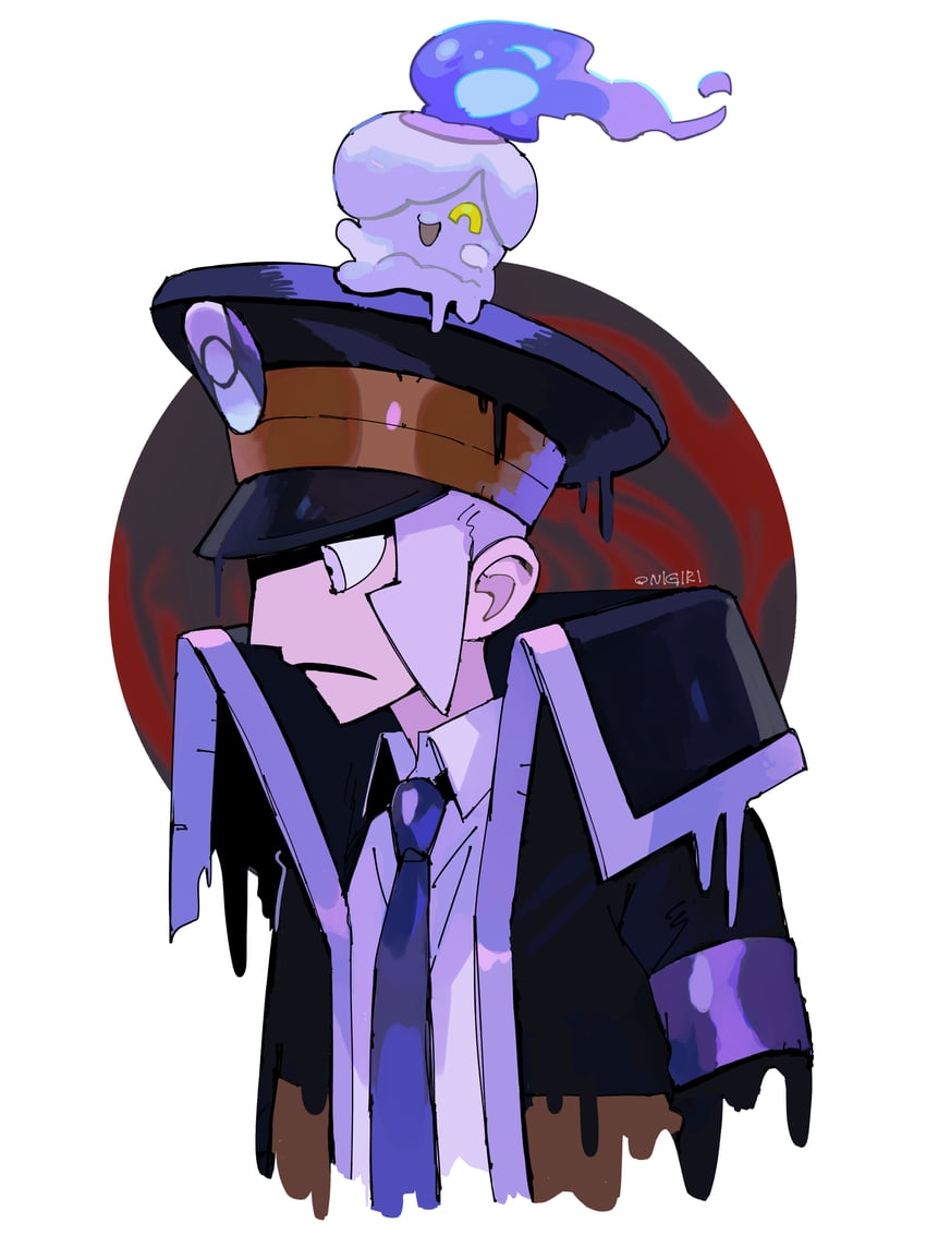 ingo and litwick (pokemon and 1 more) drawn by onigiri_(ahku5522)