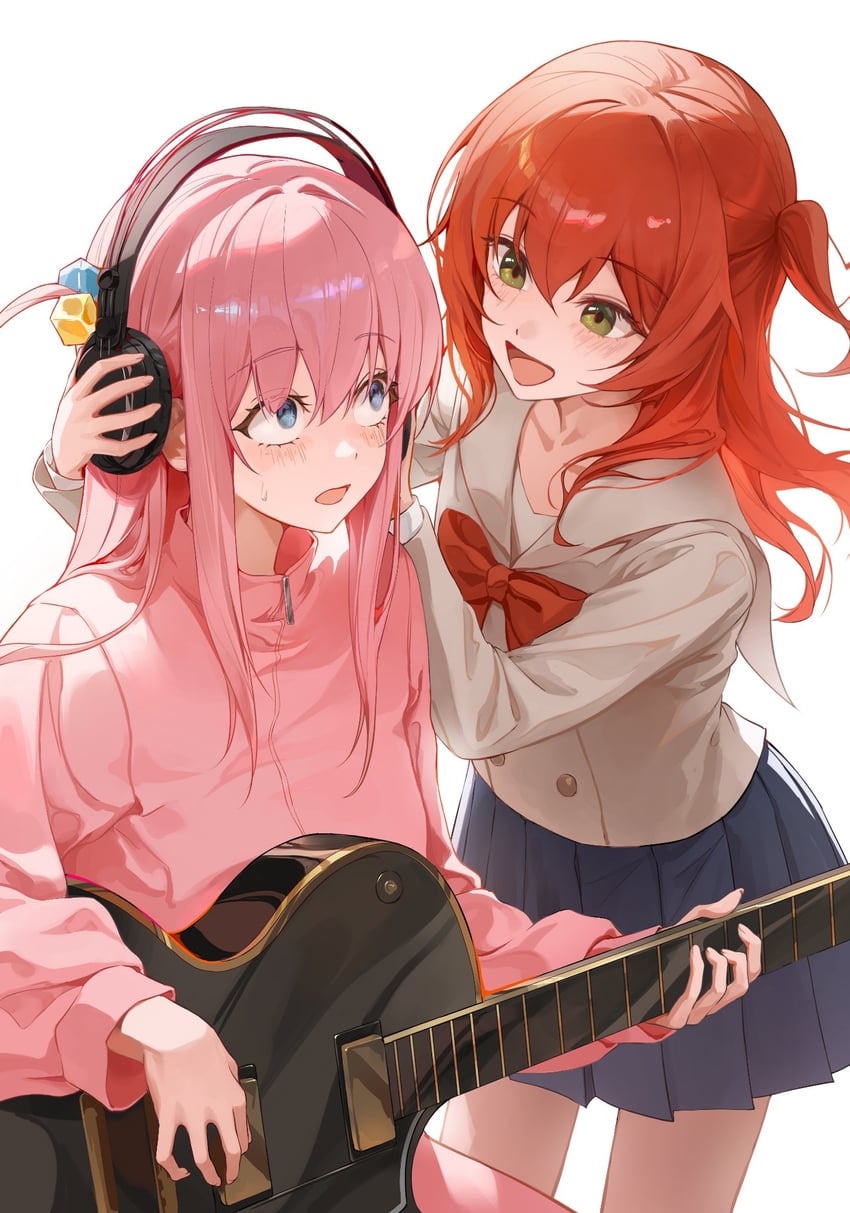 gotoh hitori and kita ikuyo (bocchi the rock!) drawn by alohayuja
