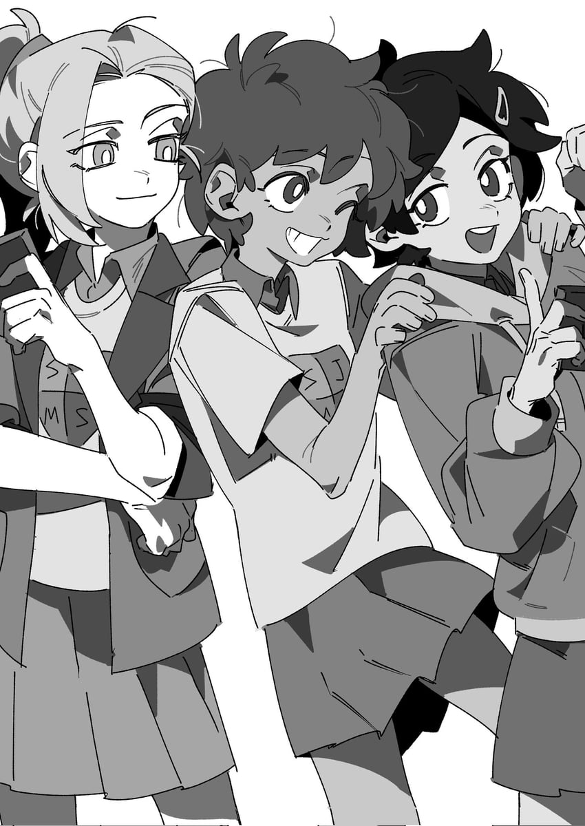 sasha waybright, anne boonchuy, and marcy wu (amphibia) drawn by molu_stranger