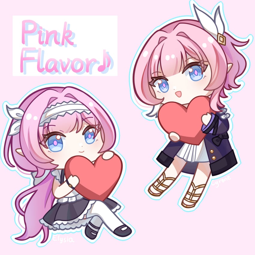 elysia, cyrene, inoue marina, and yanning (honkai and 2 more) drawn by izumi_(lofter_41635481026)