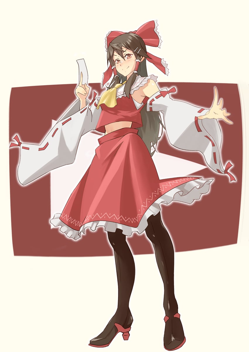 hakurei reimu and haruna (touhou and 1 more) drawn by echo-kilo