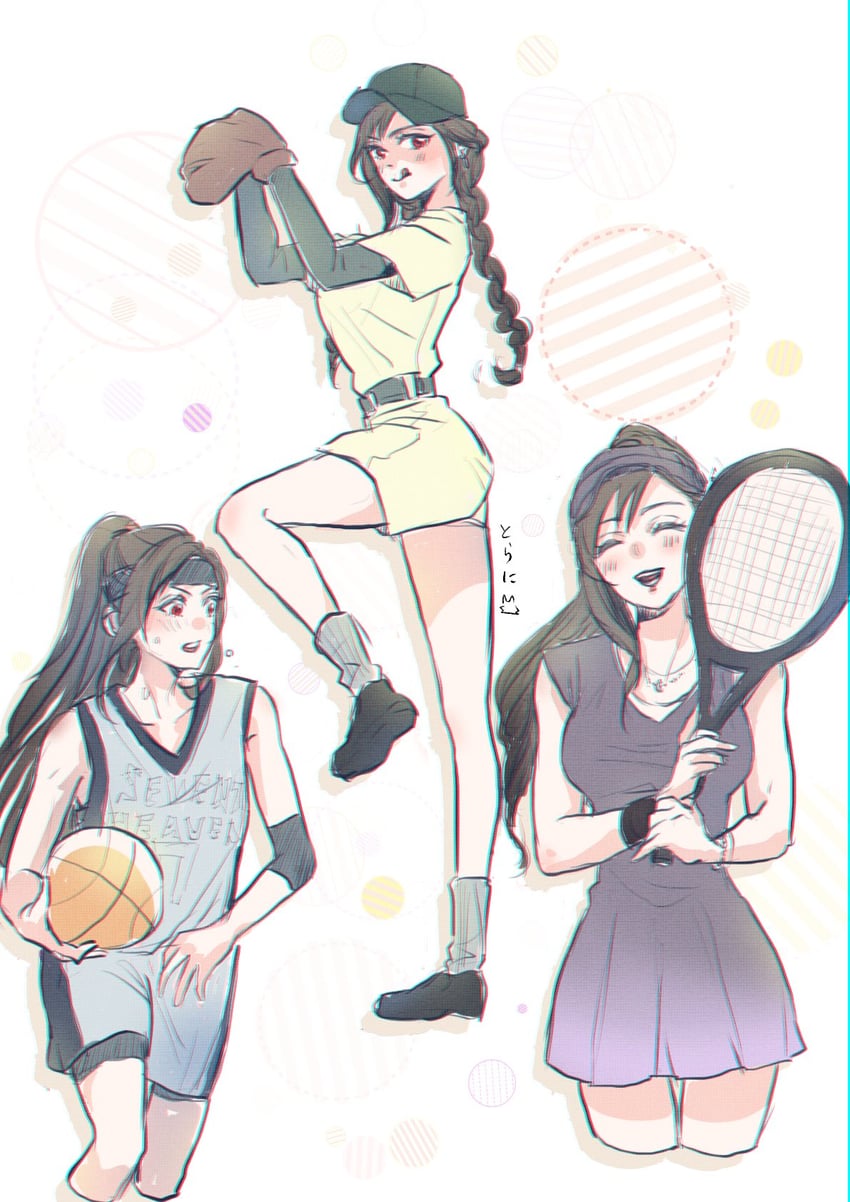 tifa lockhart (final fantasy and 1 more) drawn by ninnin5tora