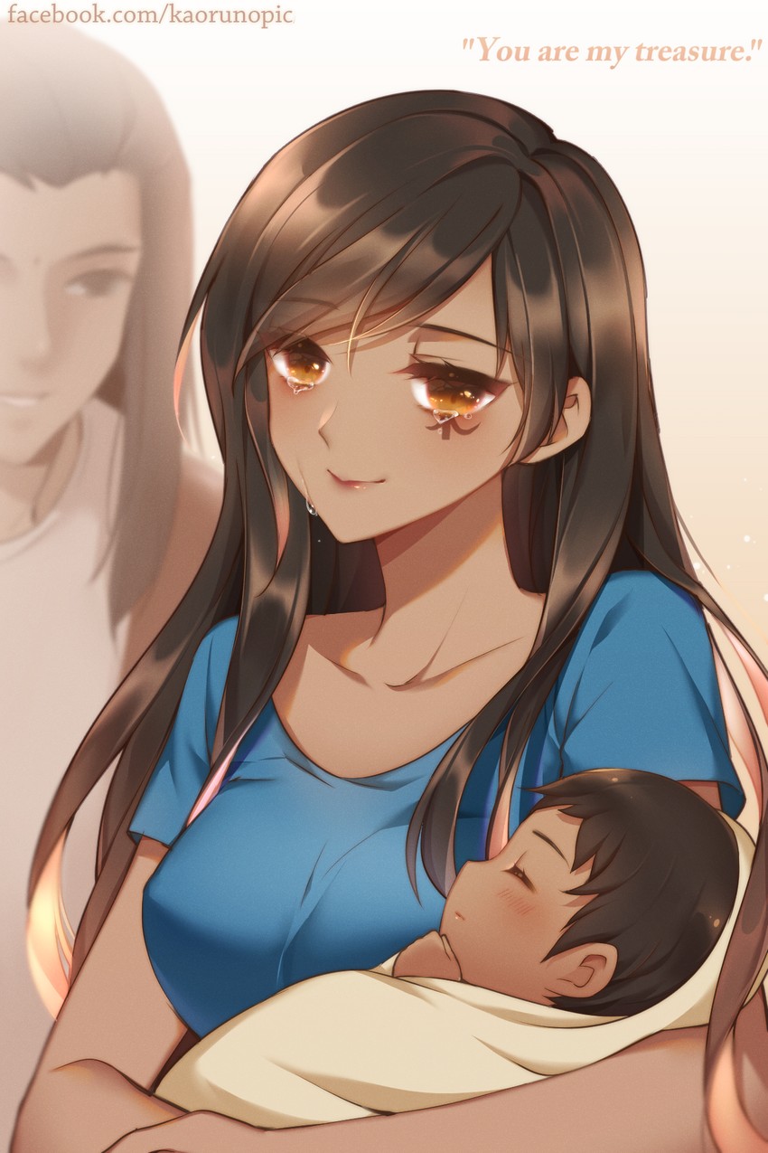 pharah, ana, and sam (overwatch and 1 more) drawn by kaoruru_(sakuno2911)