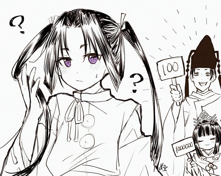 houjou tokiyuki, suwa yorishige, and shizuku (nige jouzu no wakagimi) drawn by meeee_e122