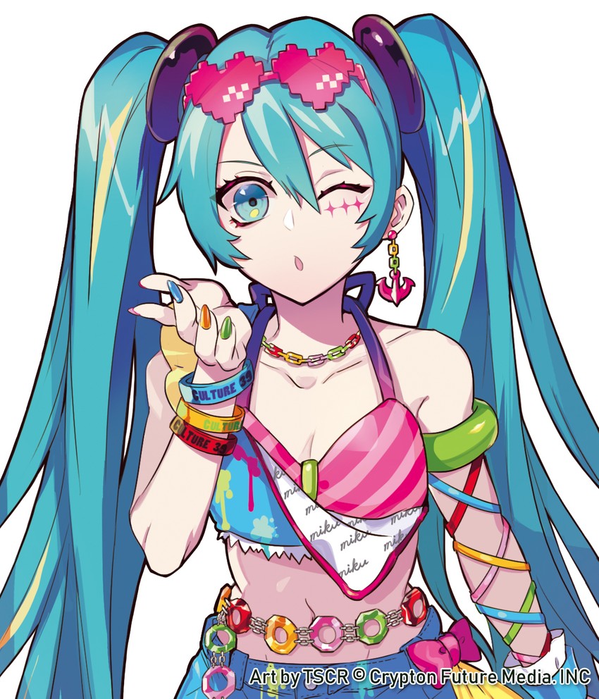 hatsune miku (vocaloid and 1 more) drawn by puppeteer7777