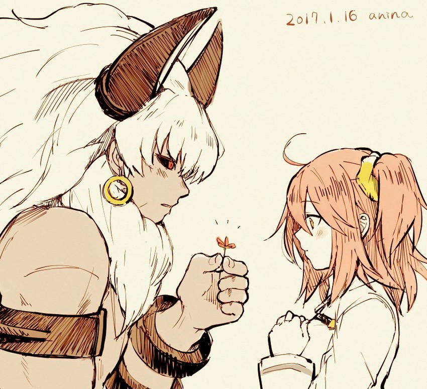 fujimaru ritsuka and asterios (fate and 1 more) drawn by anina