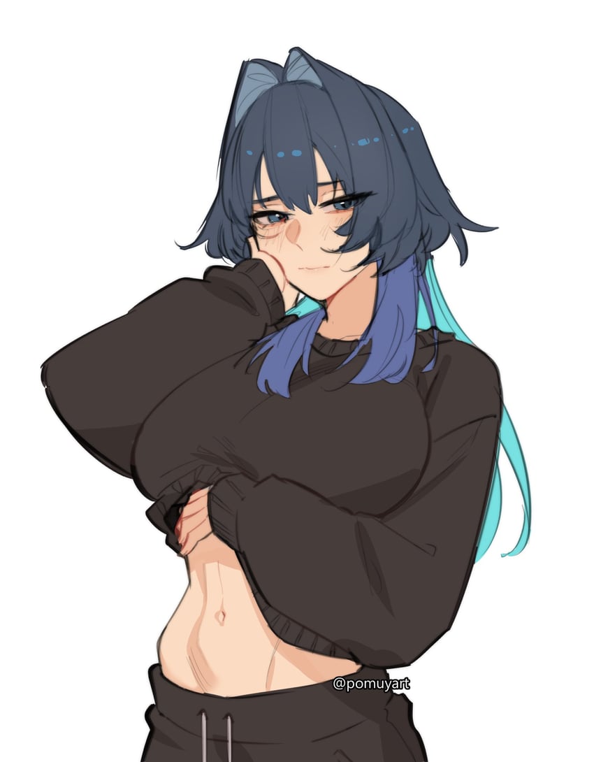 ouro kronii (hololive and 1 more) drawn by pomuya