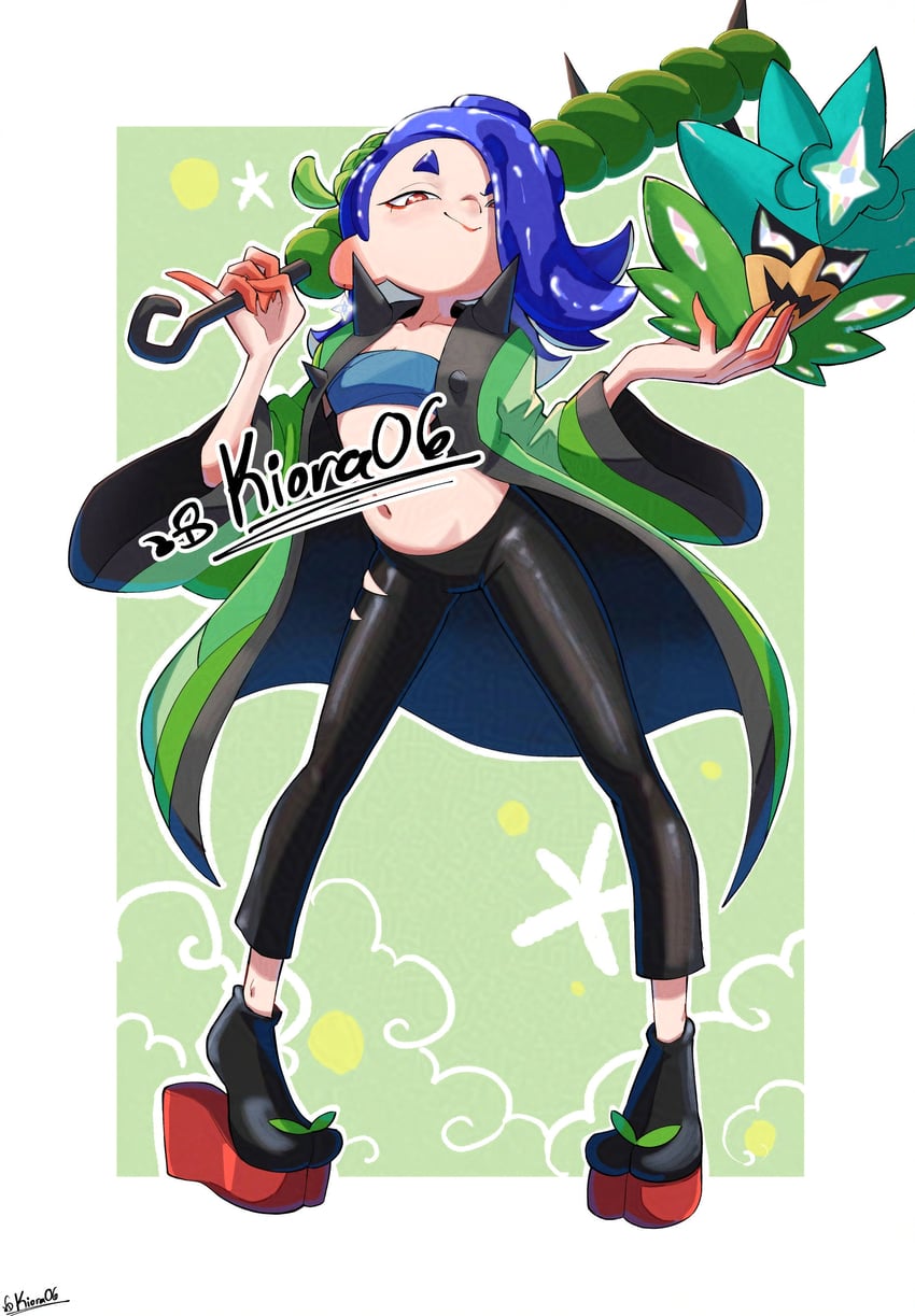 shiver and ogerpon (pokemon and 2 more) drawn by kiora06