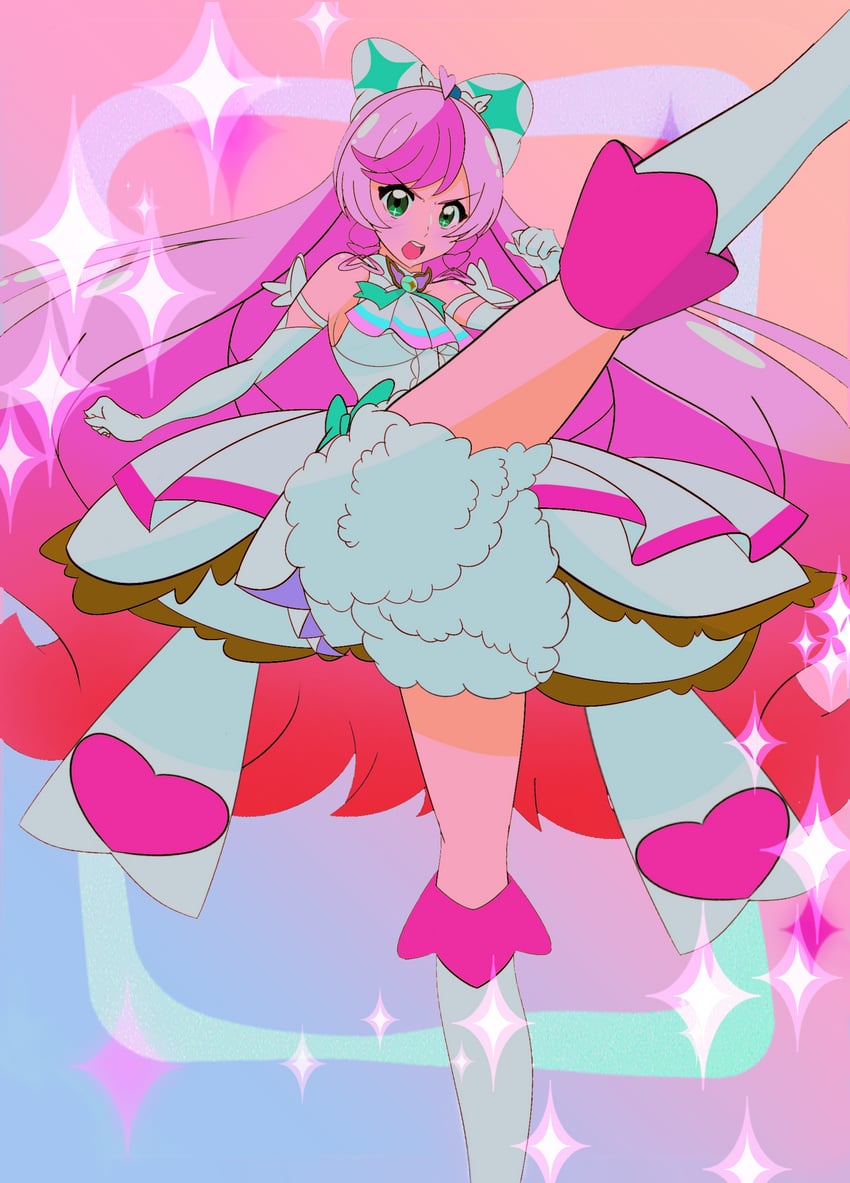 nijigaoka mashiro and cure prism (precure and 1 more) drawn by masa1126557