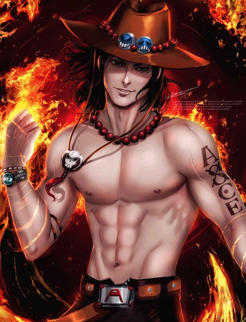 portgas d. ace (one piece) drawn by magato98
