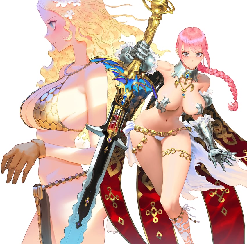 rebecca and solange blanchefleur de luxe (one piece and 1 more) drawn by wonbin_lee