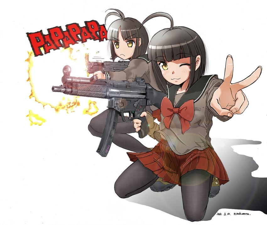 mp5 and mp5k (upotte!!) drawn by nakamura_3sou
