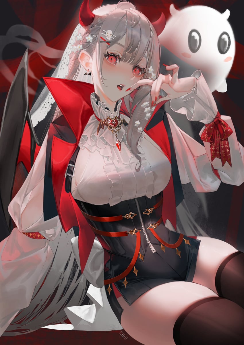 reimu endou and poppi (nijisanji and 1 more) drawn by shei99