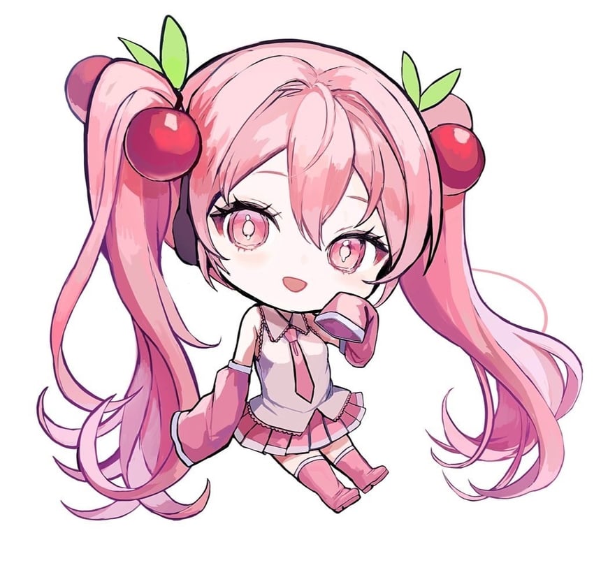 hatsune miku and sakura miku (vocaloid) drawn by pipi_(pipinavigation)
