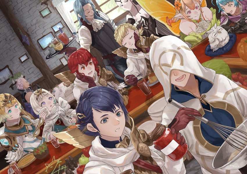 kiran, anna, male kiran, sharena, fjorm, and 8 more (fire emblem and 3 more) drawn by yuuyou_(link1357zelda)