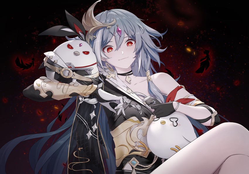 herrscher of sentience and jingwei (honkai and 1 more) drawn by rafaelaaa