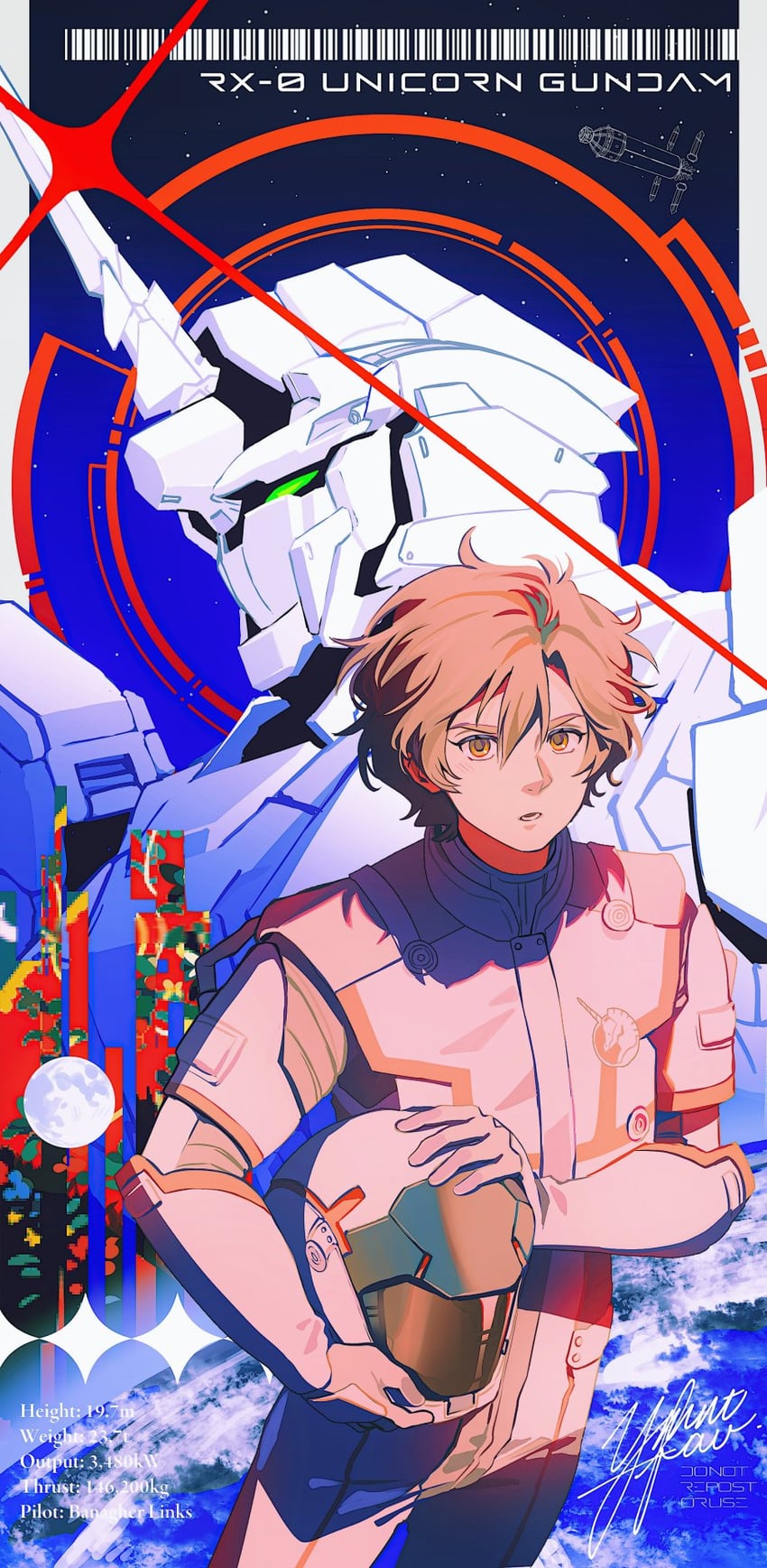 unicorn gundam and banagher links (gundam and 1 more) drawn by ymnt_fav