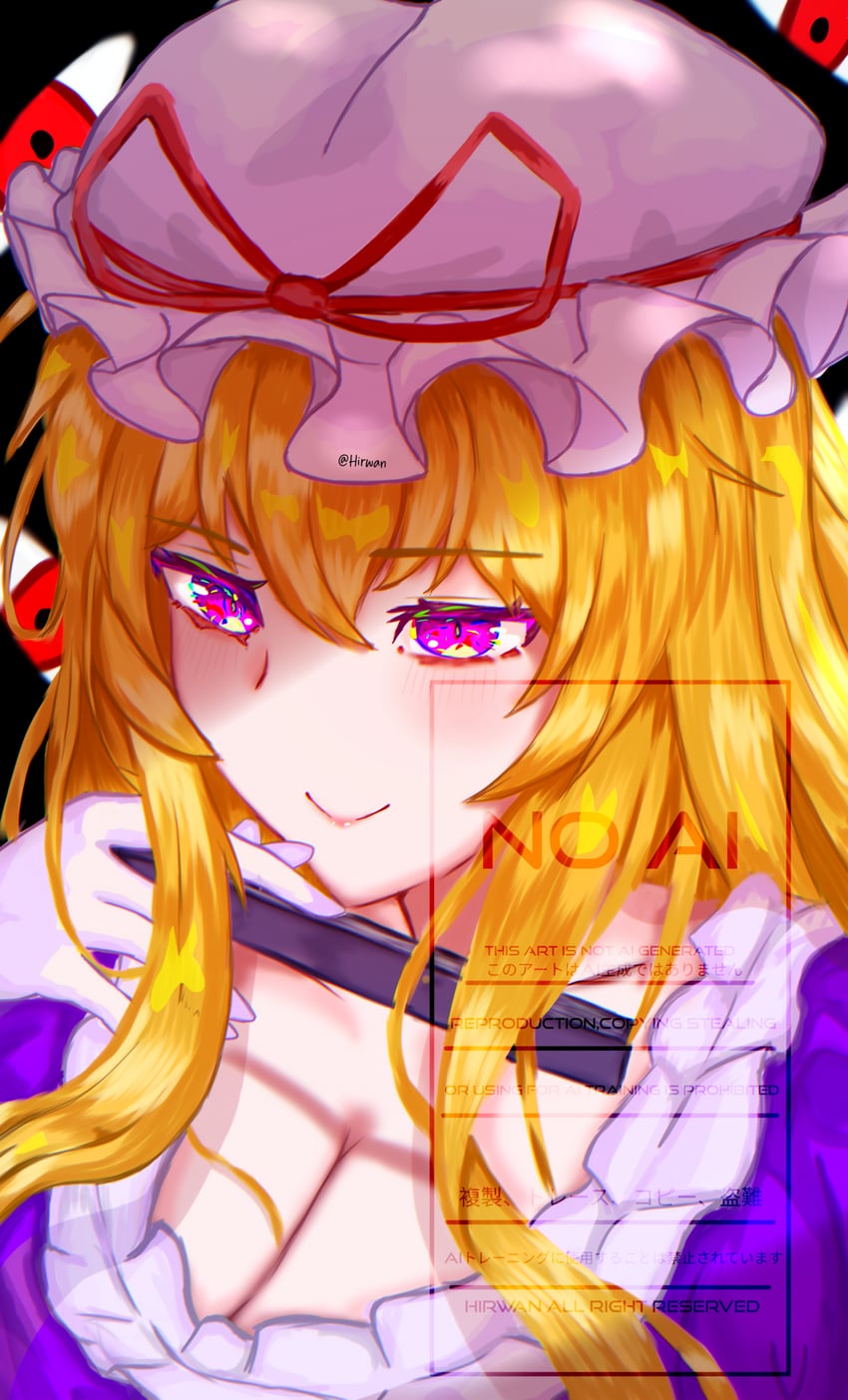 yakumo yukari (touhou) drawn by hirwannew