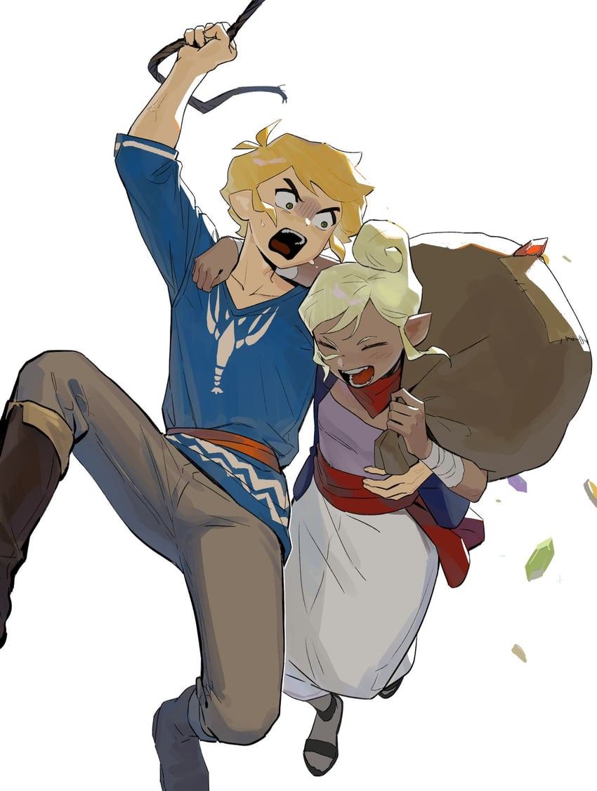link, toon link, and tetra (the legend of zelda and 1 more) drawn by senzo6700