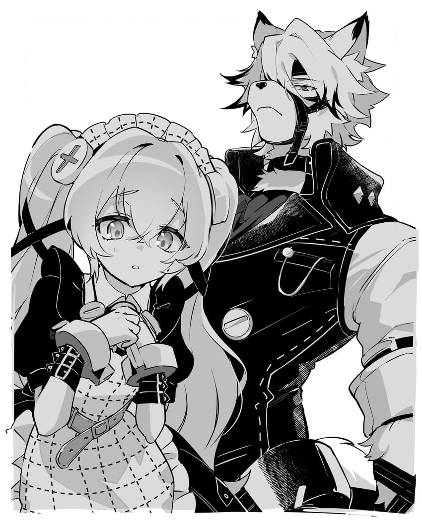 von lycaon and corin wickes (zenless zone zero) drawn by yuchizero