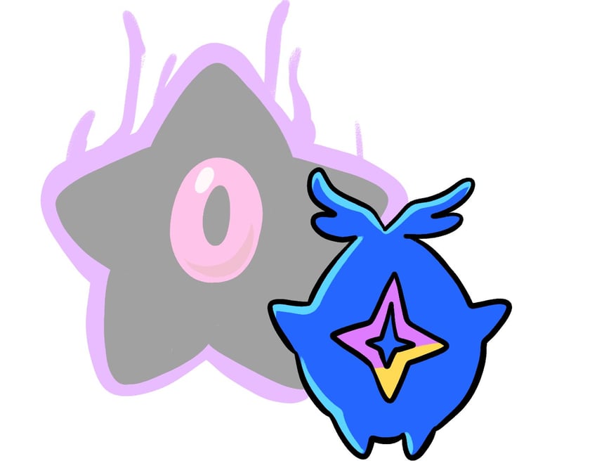 dark nebula and starry (kirby and 3 more) drawn by ddddndn